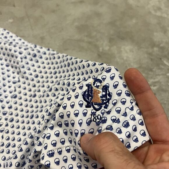 Peter Millar Crown Sport Summer Comfort Seeing Double Polo Skulls Mens Size XL - Picture 4 of 9